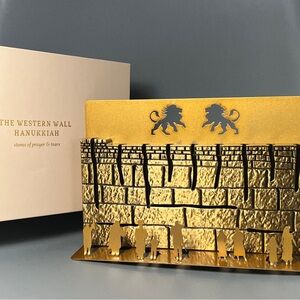 The Western Wall Hanukkiah Stones of Prayer and Tears Menorah